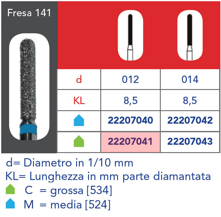 FG MÈCHE DIAMANT - 5pcs Grain grossier 141 314 012C