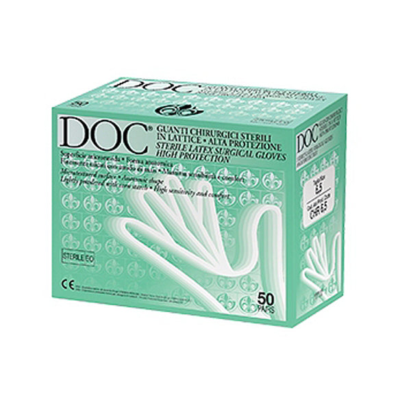 STERILE OP-HANDSCHUHE AUS PULVER, GRÖSSE 6,5–50 Paar
