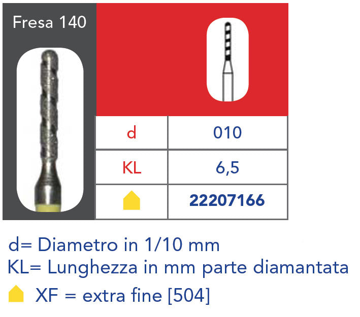 Mèche diamantée LASER TURBO FG - 1pc 140 314 010XC