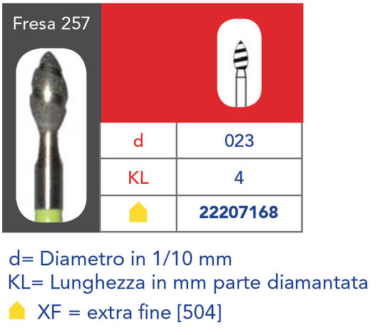 FRESA DIAMANTATA FG TURBO LASER - 1pz 257 314 023XF