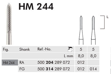 FRESE A FINIRE fig HM244 314 012 - 5pz