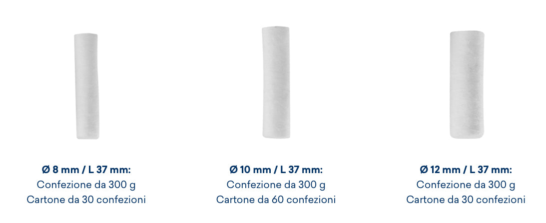 ROULEAUX COTON FIBRES LONGUES MONOART 37mm - 300gr Ø 12mm 