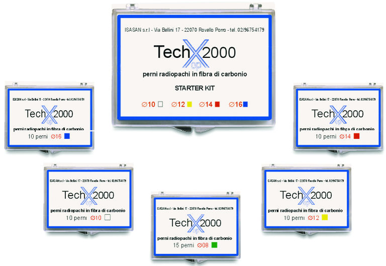 TECH2000 X-OP CARBON ENDODONTISCHE STÄTTEN – 10 Stück Ø 08