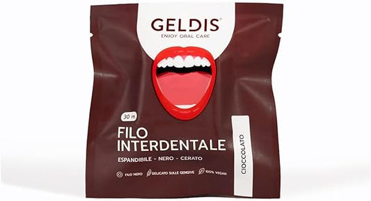 GELDIS Filo Interdentale Espandibile aroma Cioccolato