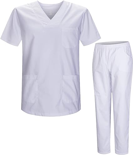 DOKTOR-SET MIT JACKE+HOSE, Farbe WEISS 