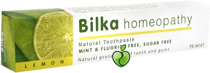 Bilka HOMEOPATHY Natural Dentifricio Menthol Free Fluoride Free Peppermint Free con Lemon 75ml