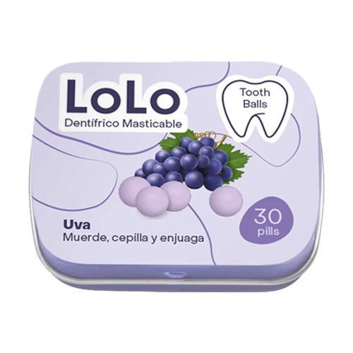 Dentifrice au goût de raisin Lolo en capsules 30 pièces