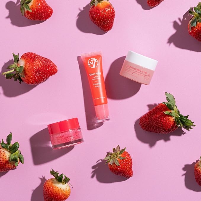 Trio per la cura delle labbra Sweet Lip - Set da 3 pezzi - Maschera notte, burrocacao e scrub labbra - Fragola