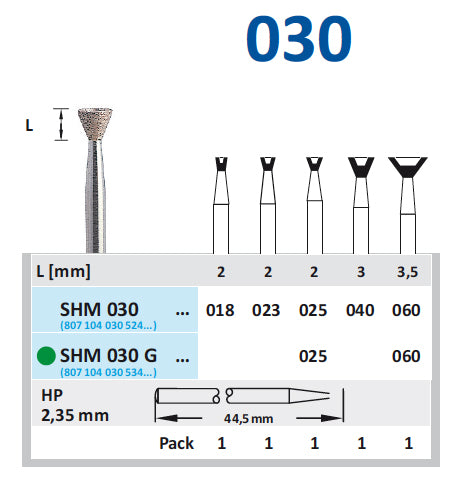 FRESA DIAMANTATA SHM030 MANIPOLO DRITTO