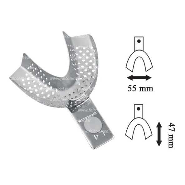 PERFORIERTER STAHL-ABDRUCKLÖFFEL S/EDGE L1 - UNTERE XXS