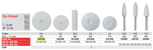 EXA CERAPOL GOMMINI ISO220 - 12pz