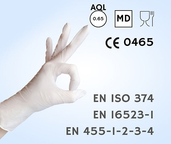 GUANTI IN LATTICE C/POVERE L - 100pz